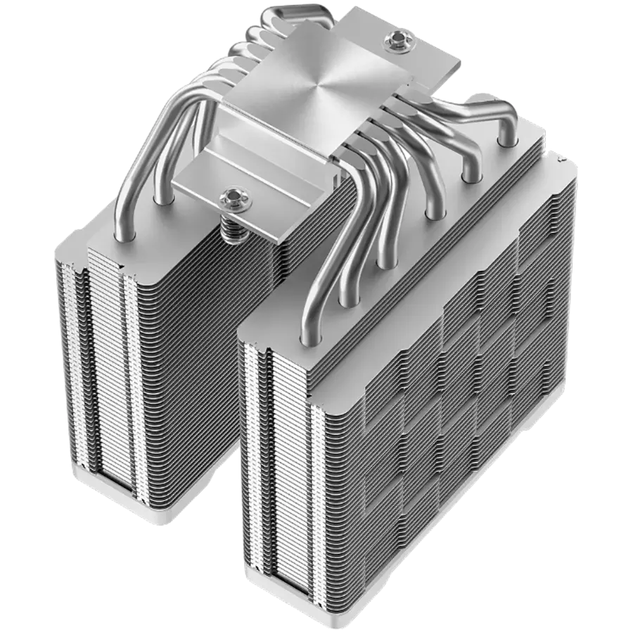 DeepCool AG620 G2 WH ARGB, CPU Air Cooler, 2x120mm PWM ARGB Fan, TDP 270W, 6 Heatpipes, White, LGA1851/1700, AMD AM5/AM4, 129x136x159 mm(LxWxH), 2Y, R-AG620-WHAMMG2-G - image 1