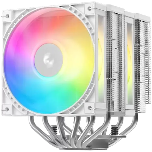 DeepCool AG620 G2 WH ARGB, Ψύκτρα αέρος CPU, 2 ανεμιστήρες 120mm PWM ARGB, TDP 270W, 6 Heatpipes, Λευκό, LGA1851/1700, AMD AM5/AM4, 129x136x159 - 1