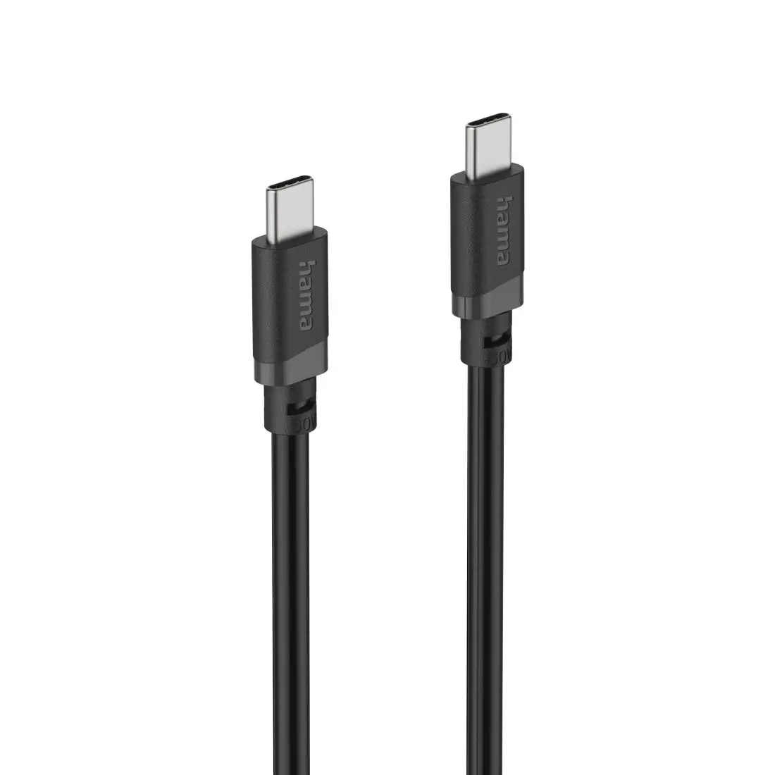 HAMA Кабел USB-C мъжко– USB-C мъжко, 60 W, 1 m, черен - image 1