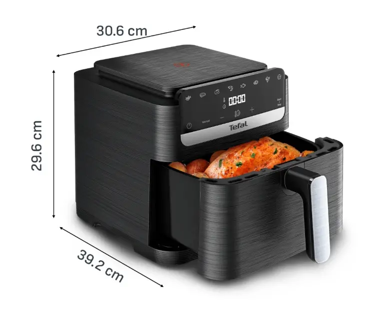Уред за здравословно готвене, Tefal EY8618E0 Easy Fry Mega Compact Blk Eu - image 3