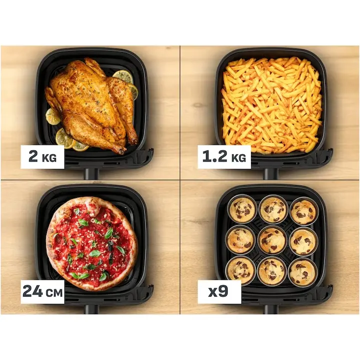 Уред за здравословно готвене, Tefal EY8618E0 Easy Fry Mega Compact Blk Eu - image 4