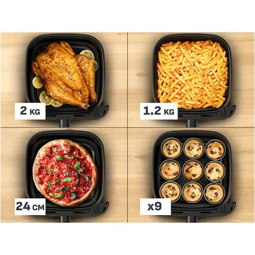 Уред за здравословно готвене, Tefal EY8618E0 Easy Fry Mega Compact Blk Eu - image 4