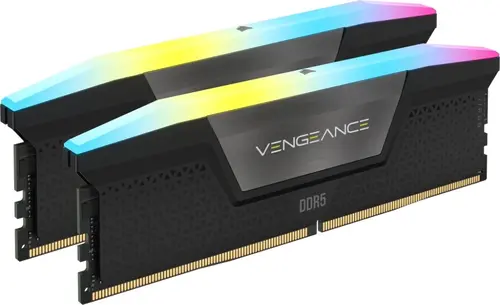 CORSAIR DDR5, 6000MT/s 48GB 2x24GB DIMM, 36-44-44-96, XMP 3.0, VENGEANCE RGB DDR5 Black Heatspreader, 1.4V