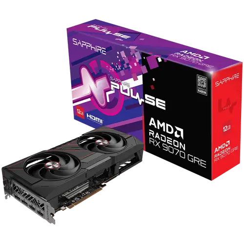 SAPPHIRE PULSE AMD RADEON RX 9070 GRE GAMING OC 12GB DUAL HDMI / DUAL DP