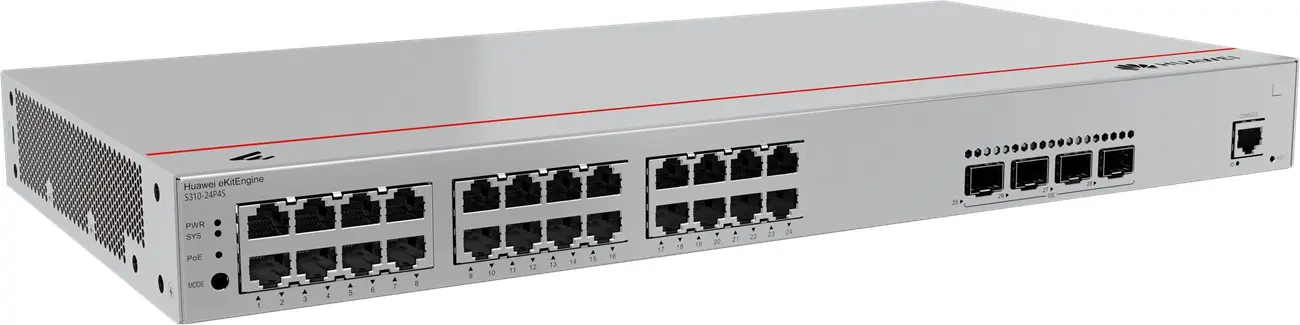 Комутатор Huawei S310-24P4S, 24x1G POE+, 4x1G SFP, L2+ - image 1