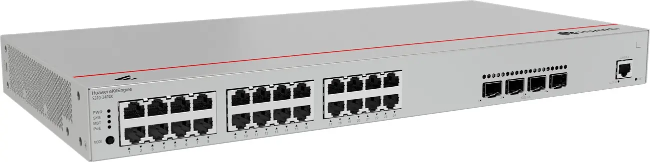 Комутатор Huawei S310-24P4X, 24x1G POE+, 4x10G SFP+, 400W, L2+ - image 1