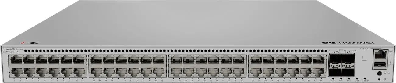 Комутатор Huawei S310-48HP4X, 48x1G POE+, 4x10G SFP+, 846W, L2+ - image 2