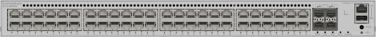 Комутатор Huawei S310-48HP4X, 48x1G POE+, 4x10G SFP+, 846W, L2+ - image 3