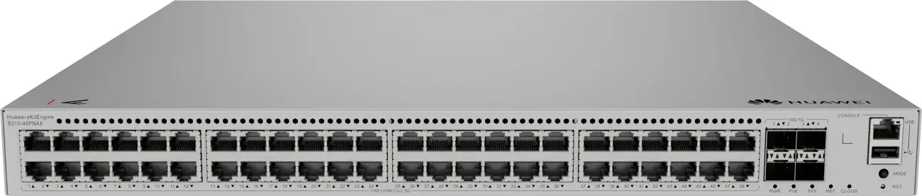 Комутатор Huawei S310-48PN4X, 48x2.5G POE+, 4x10G SFP+, 360W, L2+ - image 2