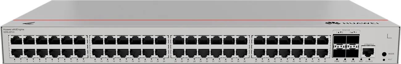 Комутатор Huawei S310-48P4X, 48x1G POE+, 4x10G SFP+, 380W, L2+ - image 2