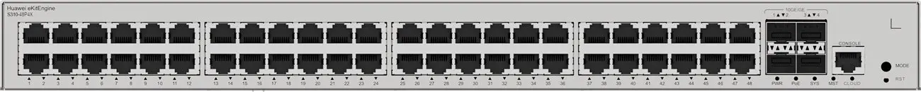 Комутатор Huawei S310-48P4X, 48x1G POE+, 4x10G SFP+, 380W, L2+ - image 3