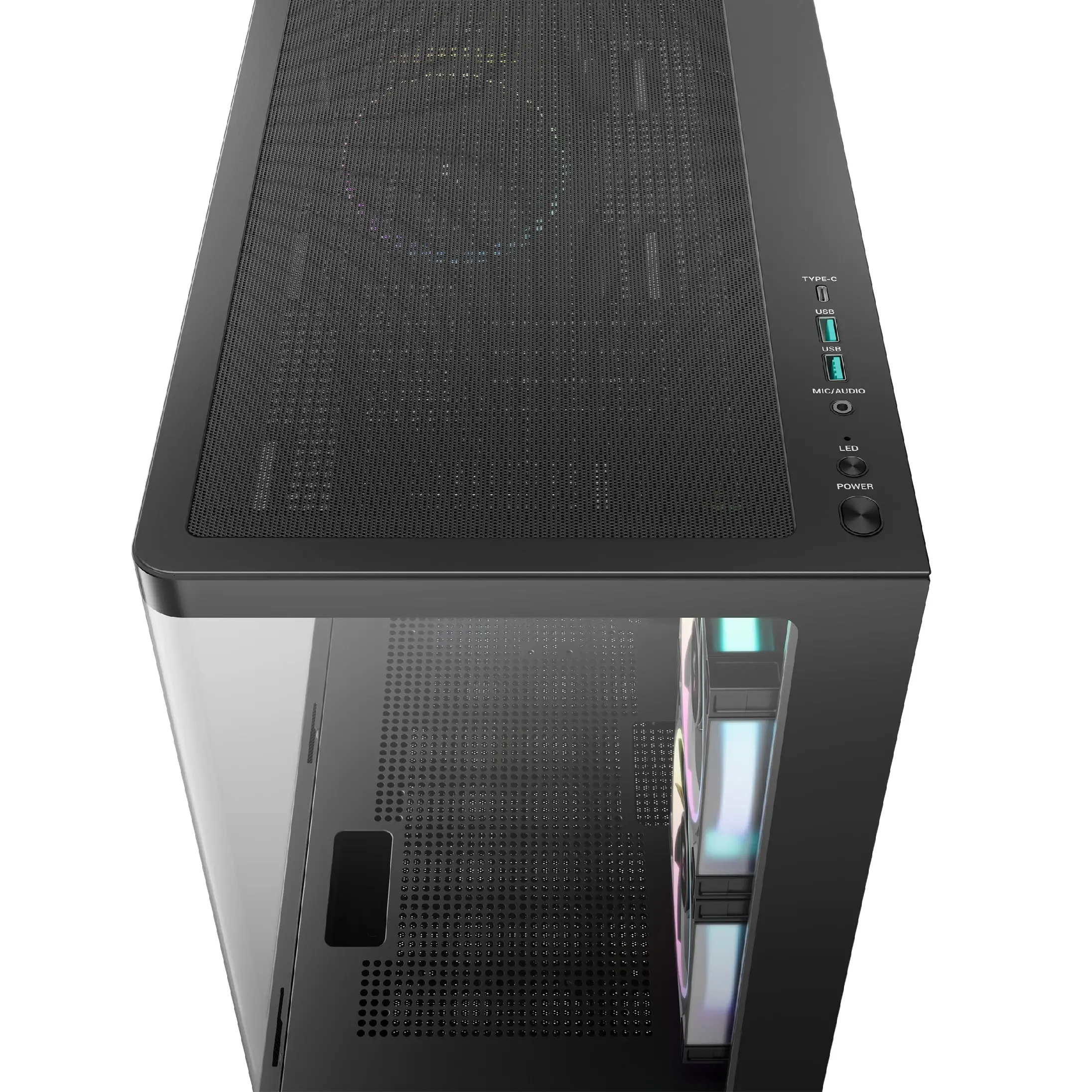 DeepCool кутия Case ATX - CG380U 3F - 3 ARGB Fans, USB-C - image 4