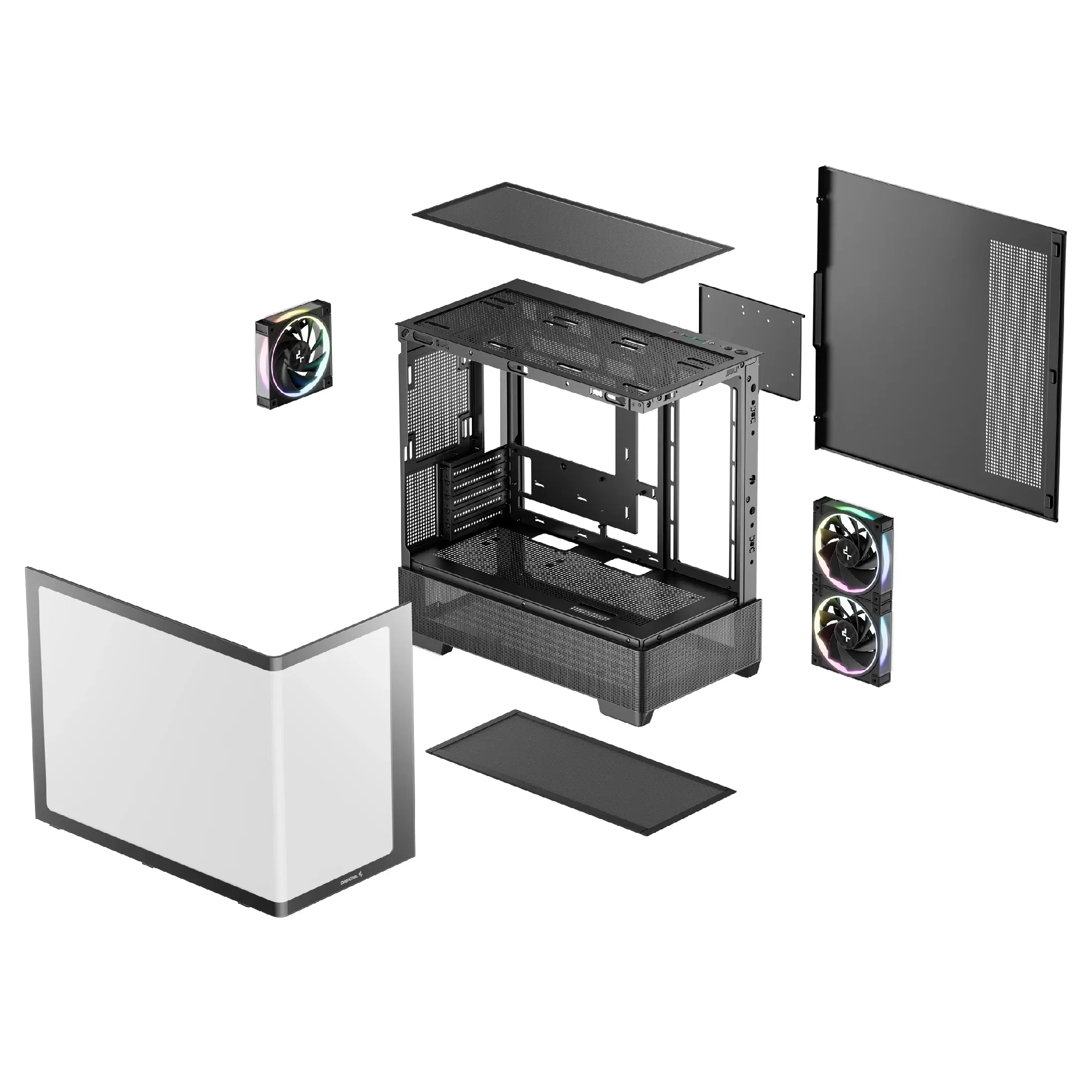 DeepCool кутия Case ATX - CG380U 3F - 3 ARGB Fans, USB-C - image 7