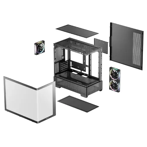 DeepCool кутия Case ATX - CG380U 3F - 3 ARGB Fans, USB-C - image 7