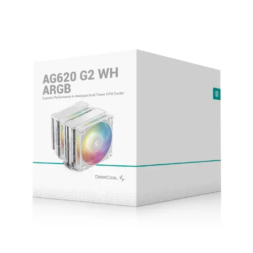 DeepCool охладител CPU Cooler AG620 G2 WH ARGB - Dual-Tower - LGA1851/AM5 - image 8