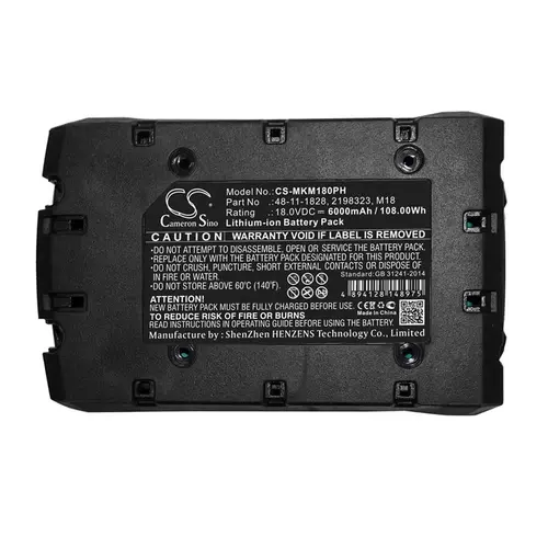 Батерия  за пробивна машина Milwaukee 0880-20 2601 2198323  LIIon 18V 6000mA Cameron Sino - image 4