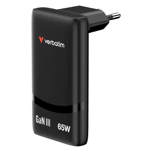 Зарядно устройство, Verbatim Fold 'n' Go GaN Charger 65W EU plug Black - image 9