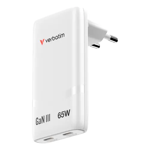 Зарядно устройство, Verbatim Fold 'n' Go GaN Charger 65W EU plug White - image 10