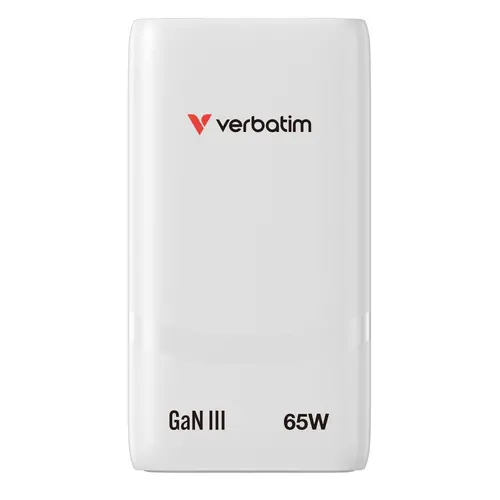 Зарядно устройство, Verbatim Fold 'n' Go GaN Charger 65W EU plug White - image 2