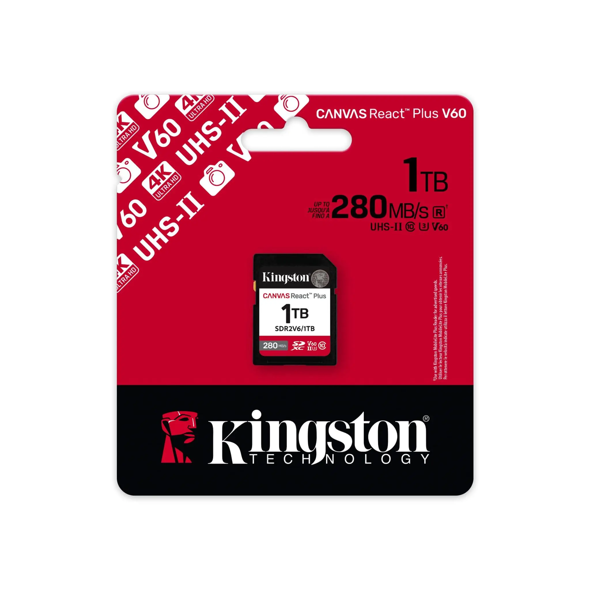 Карта памет Kingston 1TB Canvas React Plus V60 MicroSDXC - image 2