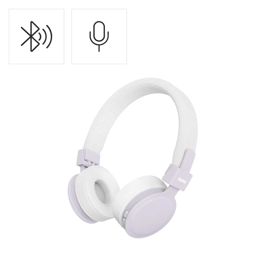 HAMA Слушалки с микрофон "Freedom Lit III" Bluetooth, On-Ear, бял - image 8