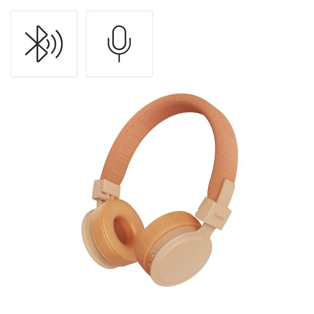 HAMA Слушалки с микрофон "Freedom Lit III" Bluetooth, On-Ear, оранжев - image 9