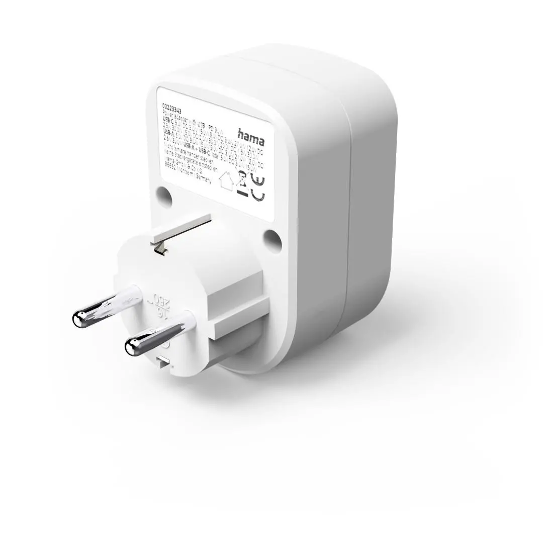 HAMA 3-мултипортов контакт, 1 x USB-C PD, 1 x USB-A, 1 x Шуко контакт, 30W PD - image 3