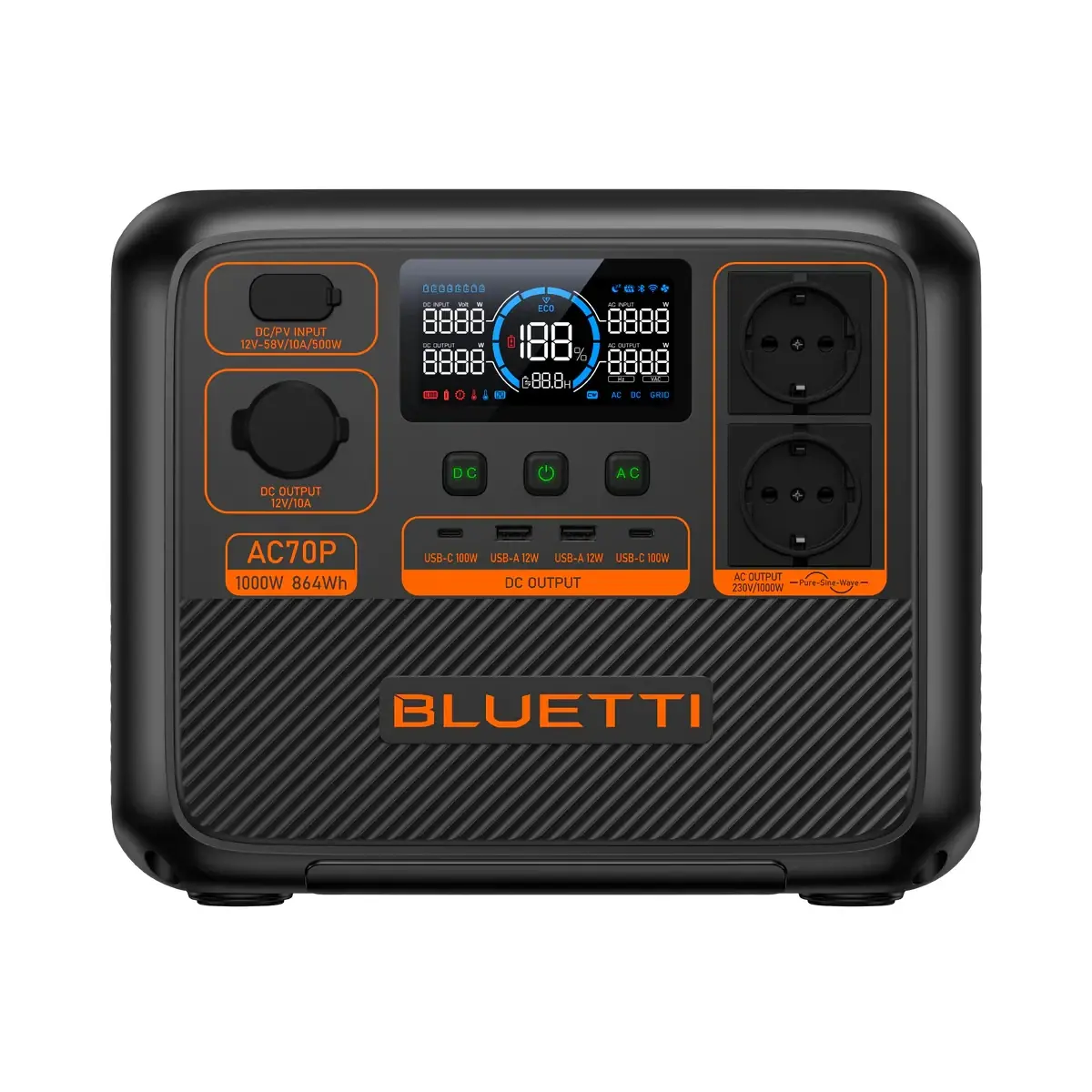 Bluetti Преносима електростанция Portable Power Station AC70P - Premium 80
