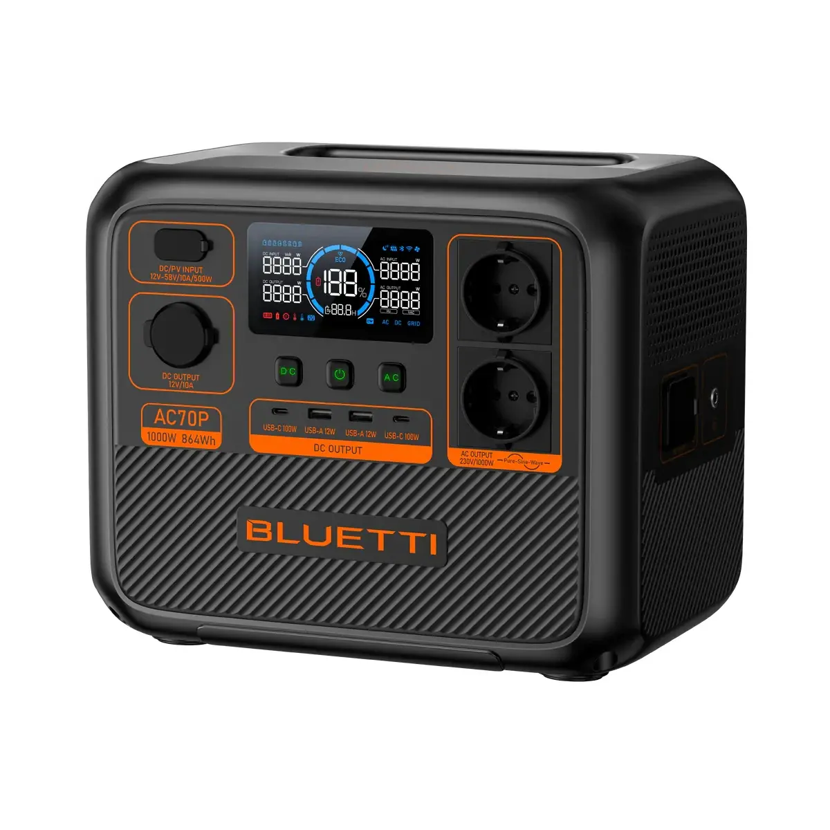 Bluetti Преносима електростанция Portable Power Station AC70P - Premium 80 - image 4
