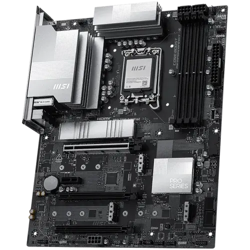 MSI PRO Z890-P WIFI6E, LGA 1851, Dual Channel DDR5 up to 9200(OC)MHz, 3x PCIe x16 slots, 4x M.2 slot, 4x USB 2.0, 2x USB 3.2 Gen 1, 1x USB 3.2 Gen 2, 1x USB 3.2 Gen 2 Type-C, 1x HDMI, 1x DP, 5Gbps LAN, WIFI6E, 7.1 Audio, 3Y - image 1
