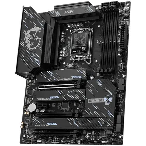 MSI Z890 GAMING PLUS WIFI6E, LGA 1851, Dual Channel DDR5 up to 9200(OC)MHz, 3x PCIe x16 slots, 4x M.2 slot, 4x USB 2.0, 2x USB 3.2 Gen 1, 1x USB 3.2 Gen 2, 1x USB 3.2 Gen 2 Type-C, 1x HDMI, 1x DP, 5Gbps LAN, WIFI6E, 7.1 Audio, 3Y - 2