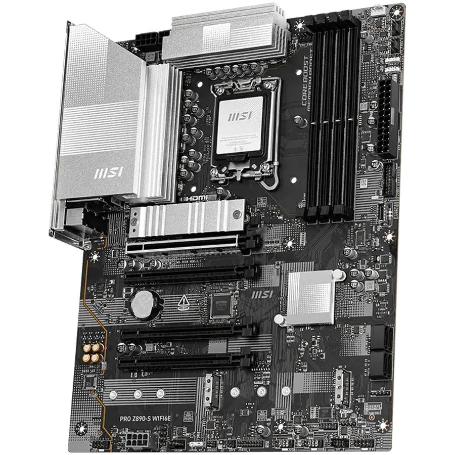 MSI PRO Z890-S WIFI6E, LGA 1851, Dual Channel DDR5 până la 8800(OC)MHz, 4x sloturi PCIe x16, 3x sloturi M.2, 6x USB 3.2 Gen 1, 1x USB 3.2 Gen 2x2 - image 1