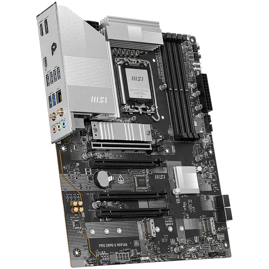 MSI PRO Z890-S WIFI6E, LGA 1851, Dual Channel DDR5 până la 8800(OC)MHz, 4x sloturi PCIe x16, 3x sloturi M.2, 6x USB 3.2 Gen 1, 1x USB 3.2 Gen 2x2 - image 2
