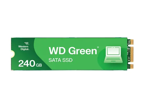 WD Green SATA 240GB SSD intern Solid State Drive - SATA 6Gb/s M.2 2280 - WDS240G3G0B POWERED BY SANDISK - 1