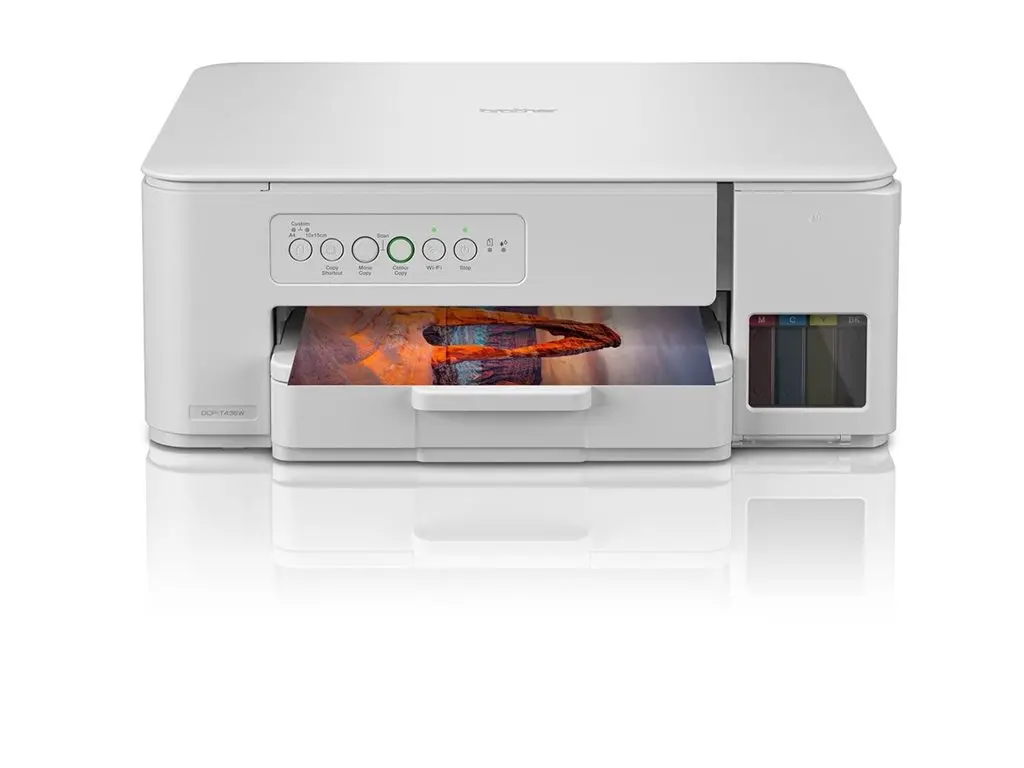 BROTHER DCPT436WYJ1 Color Inkjet A4 MFP Ink Tank System 16/9ipm Wireless AirPrint White - image 1