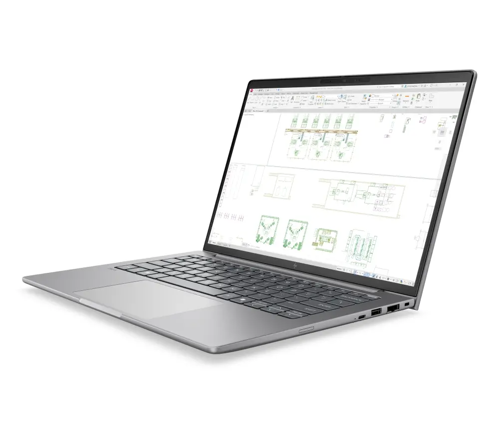 Лаптоп, HP ZBook 8 G2i AI 14" Meteor Silver, Ultra 7 356H(up to 4.7Ghz/18MB/16C), 14" AG WUXGA 400nits, 24GB 5600Mhz 1DIMM, 1TB PCIe SSD, WiFi7+BT6, FPR, Smart Card Reader, Nvidia RTX PRO 500 6GB, Backlit Kbd, 8C Batt, Win 11 Pro, 3Y OnSite - image 3
