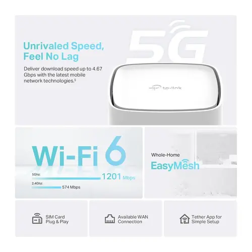 Безжичен рутер TP-LINK Archer NX200 5G WiFi 6 AX1800 - image 3