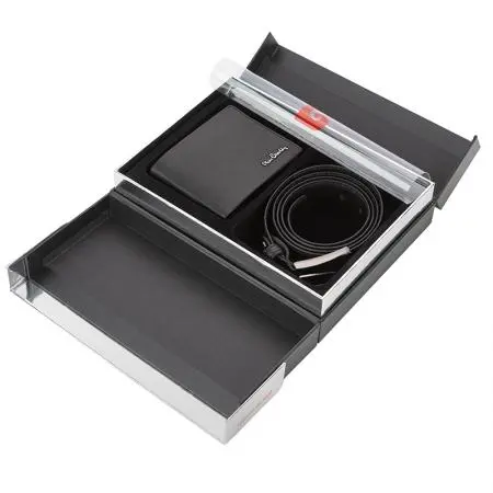 Мъжки комплект портфейл и колан Pierre Cardin - 130 см - image 1