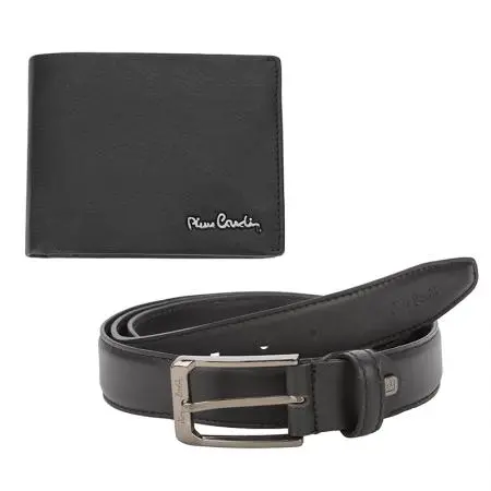 Мъжки комплект портфейл и колан Pierre Cardin - 130 см