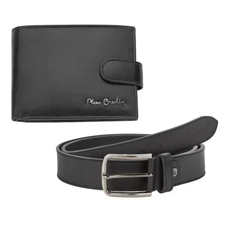 Мъжки комплект портфейл и колан Pierre Cardin - 130 см