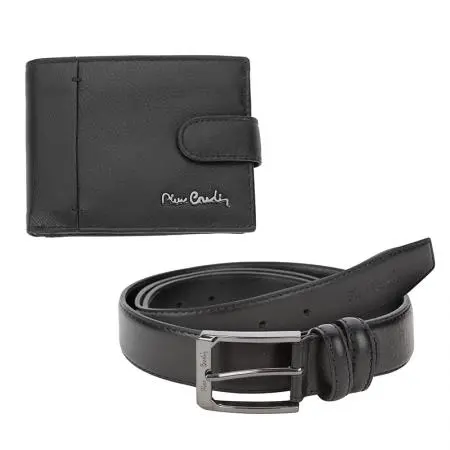 Мъжки комплект портфейл и колан Pierre Cardin - 120 см