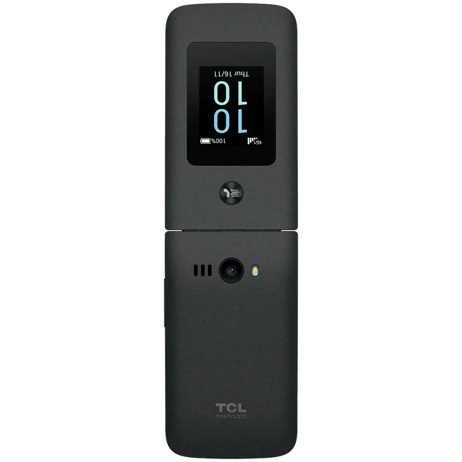 TCL ONETOUCH 4043 Κινητό τηλέφωνο flip, 3.2'' Κύρια + 1.77'' Εξωτερική οθόνη, Κάμερα 2MP, 4G VoLTE, Dual SIM, 1380mAh