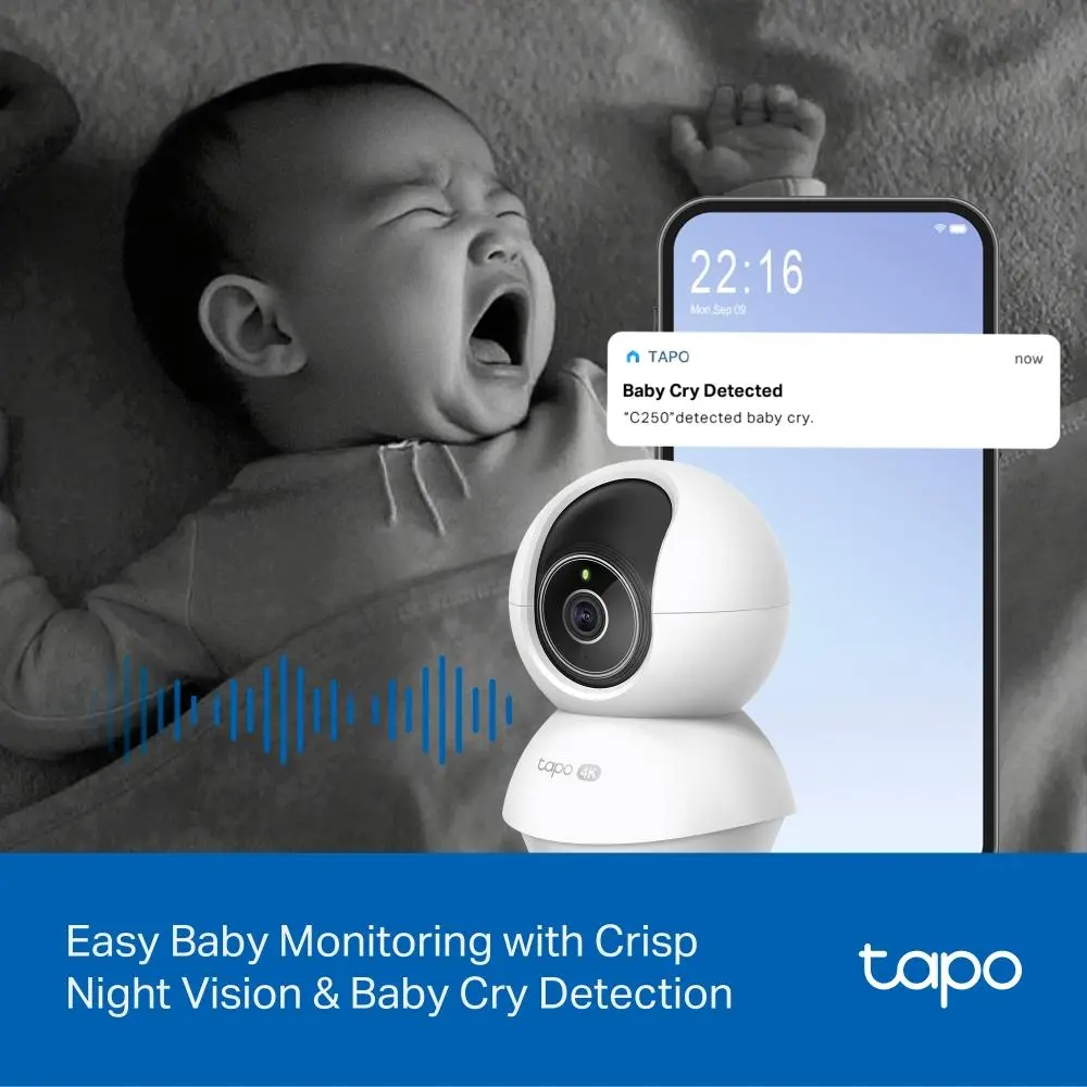 Домашна охранителна WiFi камера TP-Link Tapo C250, Pan/Tilt - image 5