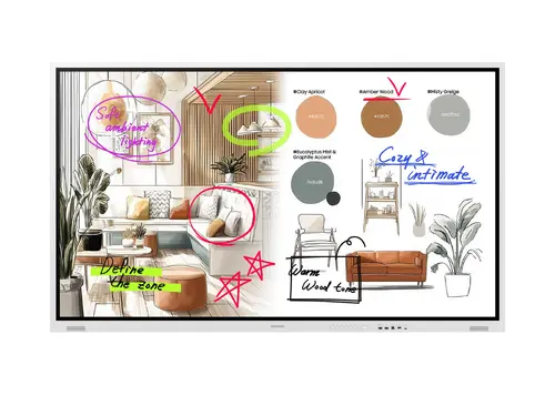Διαδραστική οθόνη, Samsung Flip PRO WM85F 85" 3,840 x 2,160 VA 450 cd/m2 TOUCH Wi-Fi Tizen 9 Ηχεία Λευκό - 1