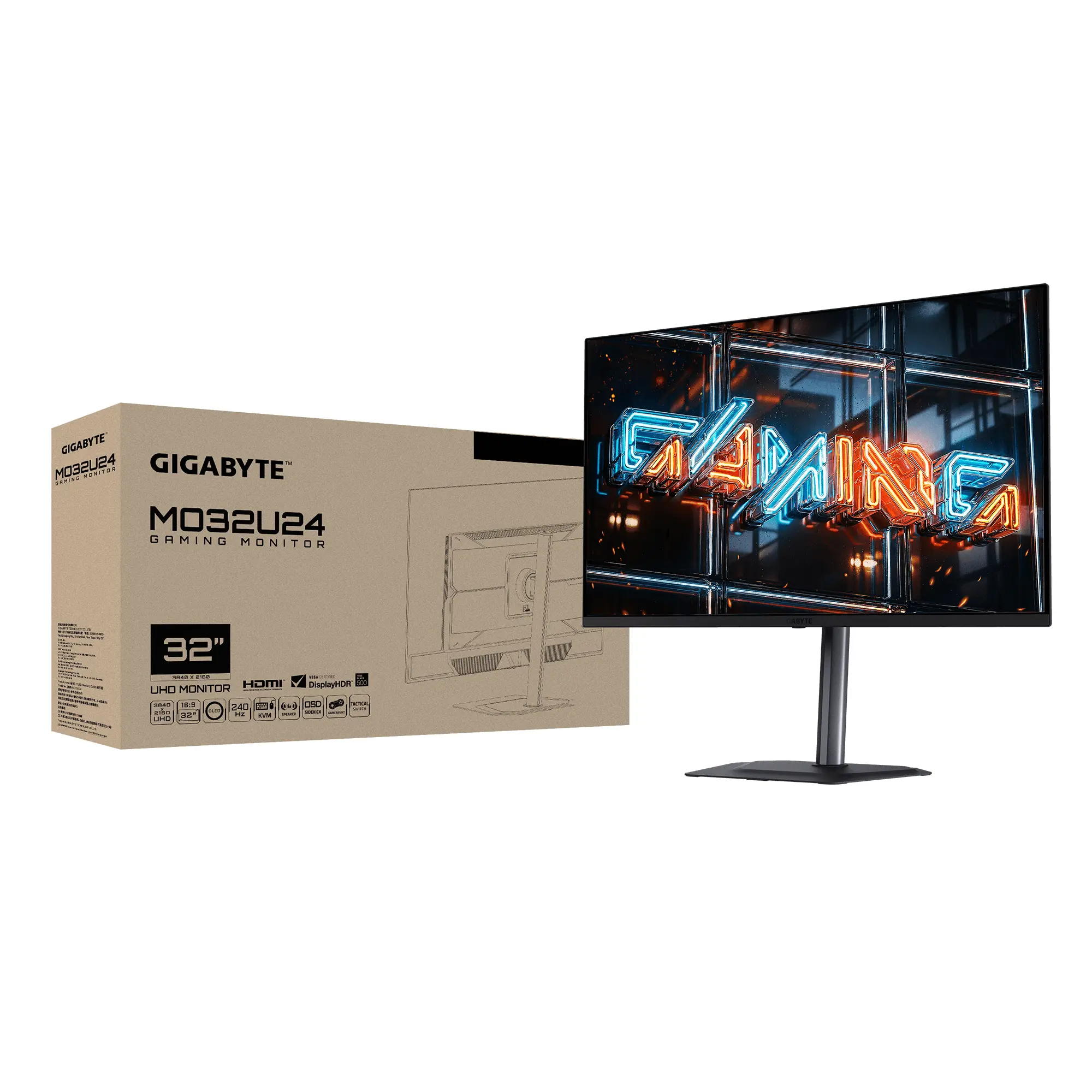 Гейминг монитор GIGABYTE MO32U24 - 31.5" QD-OLED UHD(3840x2160), 240Hz, 0.03ms, G-Sync, FreeSync Premium Pro - image 6