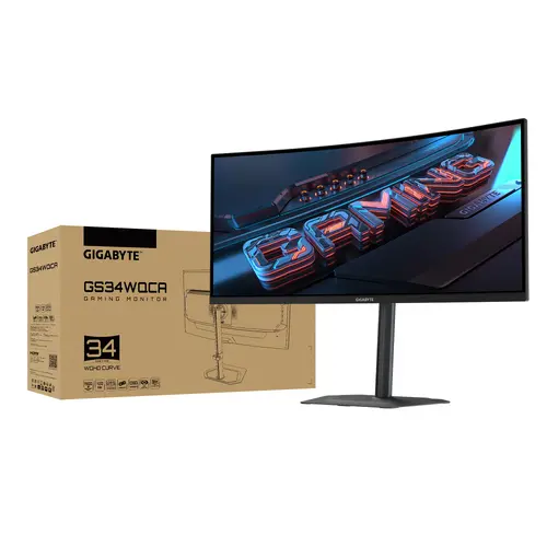Гейминг монитор GIGABYTE GS34WQCA - 34" VA 1500R Curve WQHD(3440x1440), 120Hz, 1ms, HDR Ready, FreeSync Premium - image 7