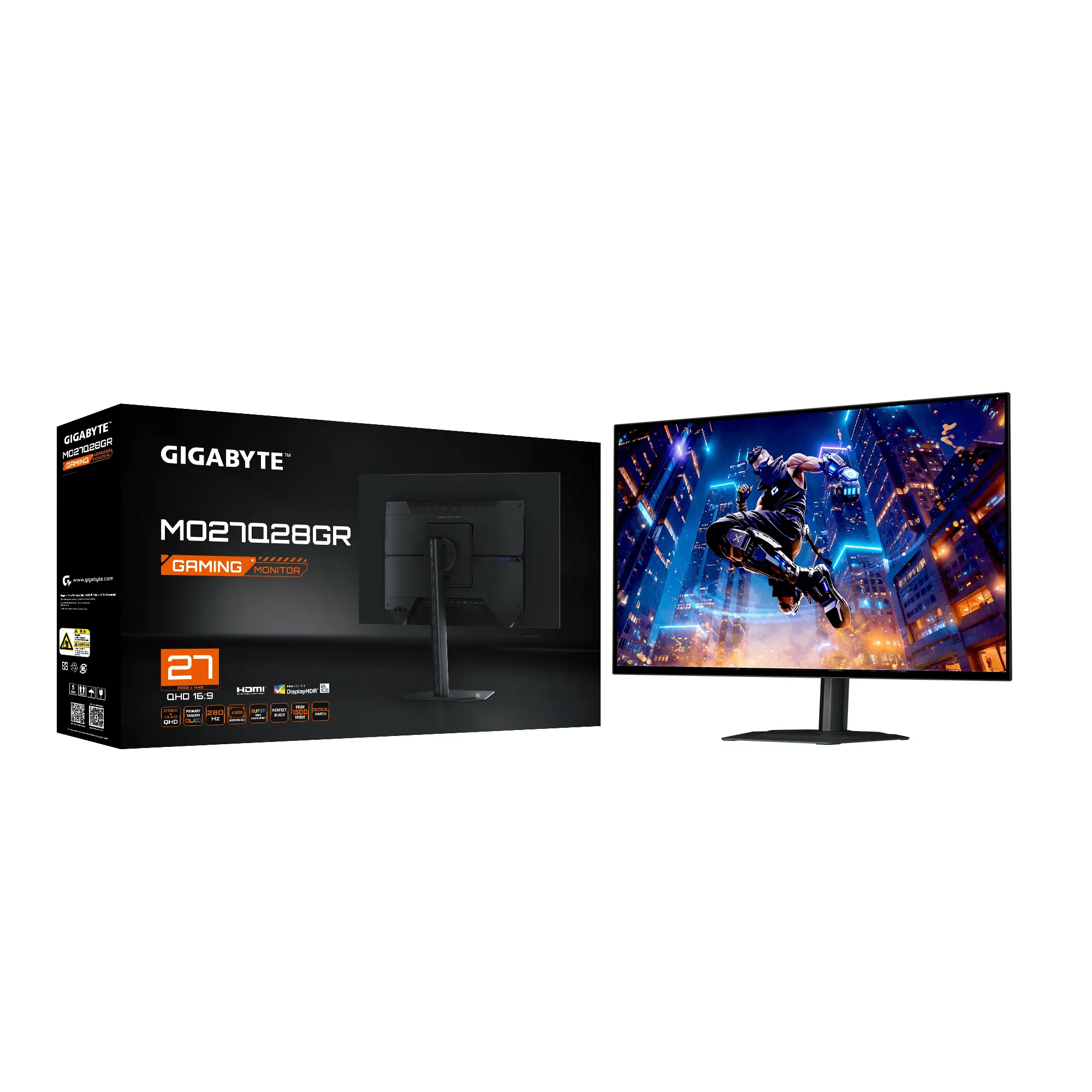 Геймърски монитор GIGABYTE MO27Q28GR - 27" WOLED, QHD(2560x1440), 280Hz, 0.03ms, G-Sync - image 7