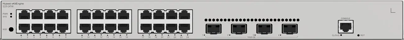 Комутатор Huawei S220-24T4X, 24x1G, 4x10G SFP+, L2, 128 Gbit/s - image 2