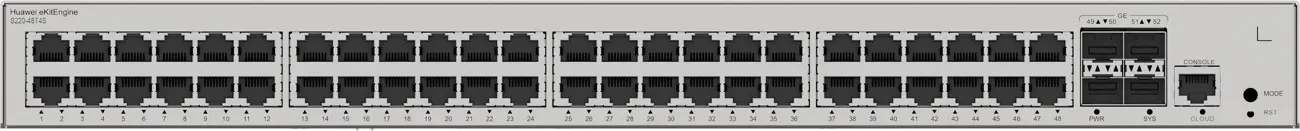 Комутатор Huawei S220-48T4S, 48x1G, 4x1G SFP, L2, 104 Gbit/s - image 3