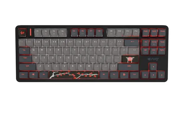 Клавиатура, Fury Gaming Keyboard Kanabo K6, US layout, Magnetic backlight, Mechanical, Black-Grey